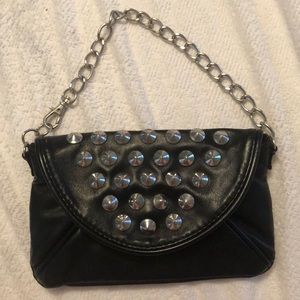 Cute black studded wristlet